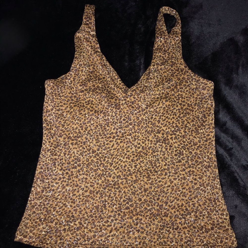 Express shimmer lessors print front tie tank top - Picture 5 of 5